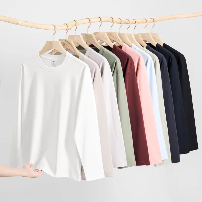 CHINEE-Custom-100-Cotton-Long-Sleeve-T-Shirt-Solid-Pattern-Loose-Fit-Silk-Screen-Printed-Full-Sleeved