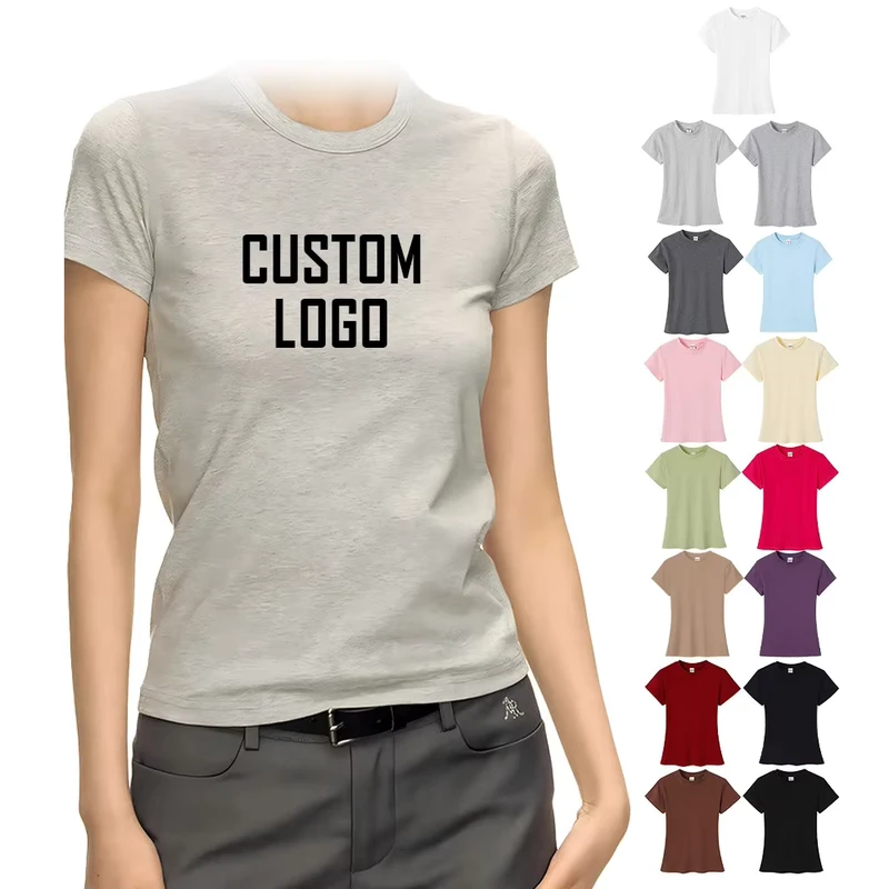 CHINEE-Custom-230gsm-Cotton-Crew-Neck-T-Shirts-Raglan-Sleeve-Casual-Printed-Heat-Transfer-Slim-Fit-Womens-T-Shirt