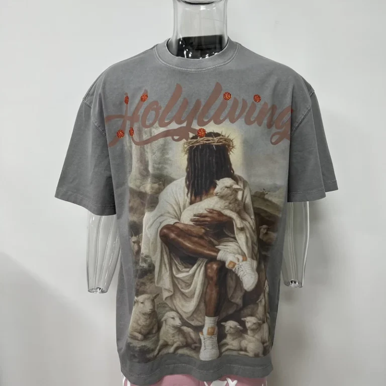 CHINEE-Custom-Acid-Washed-Vintage-Heavy-Weight-260-Gsm-100-Cotton-DTG-Print-Rhinestones-Oversized-Fit-Short-Sleeve-T-Shirt-For-Men