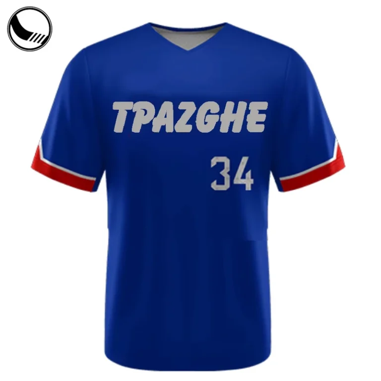 CHINEE-Custom-Blue-v-Neck-Baseball-Tshirt-Jerseys