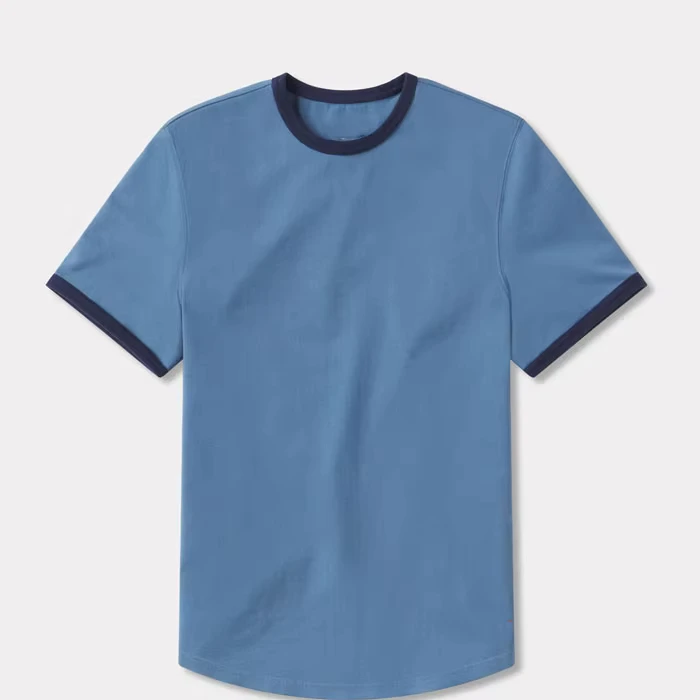 CHINEE-Custom-Casual-Heavyweight-100-Cotton-Crew-Neck-Short-Sleeve-White-T-Shirts-With-Color-Threads-Blank-Plain-Ringer-T-Shirt-Unisex