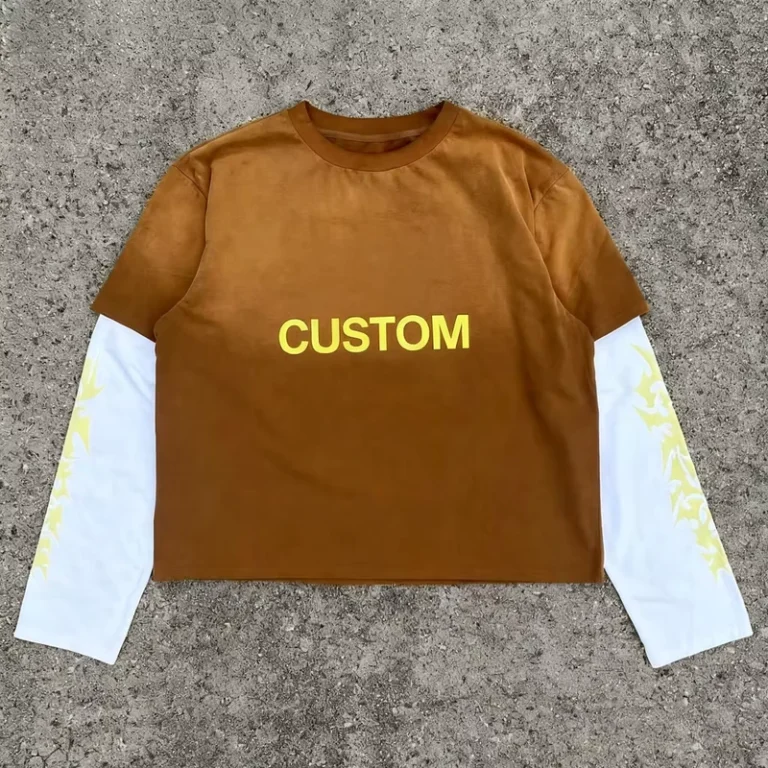 CHINEE-Custom-Cotton-Thermal-Long-Sleeve-T-Shirts-Vintage-DTG-Print-Oversized-Acid-Washed-Double-Layer-Long-Sleeve-T-shirt-for-Men
