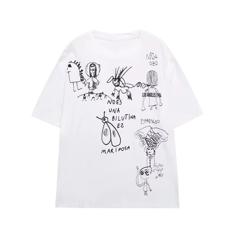 CHINEE-Custom-Design-Womens-Printed-T-Shirt-Loose-Fit-Crew-Neck-Trendy-Fashion-Top