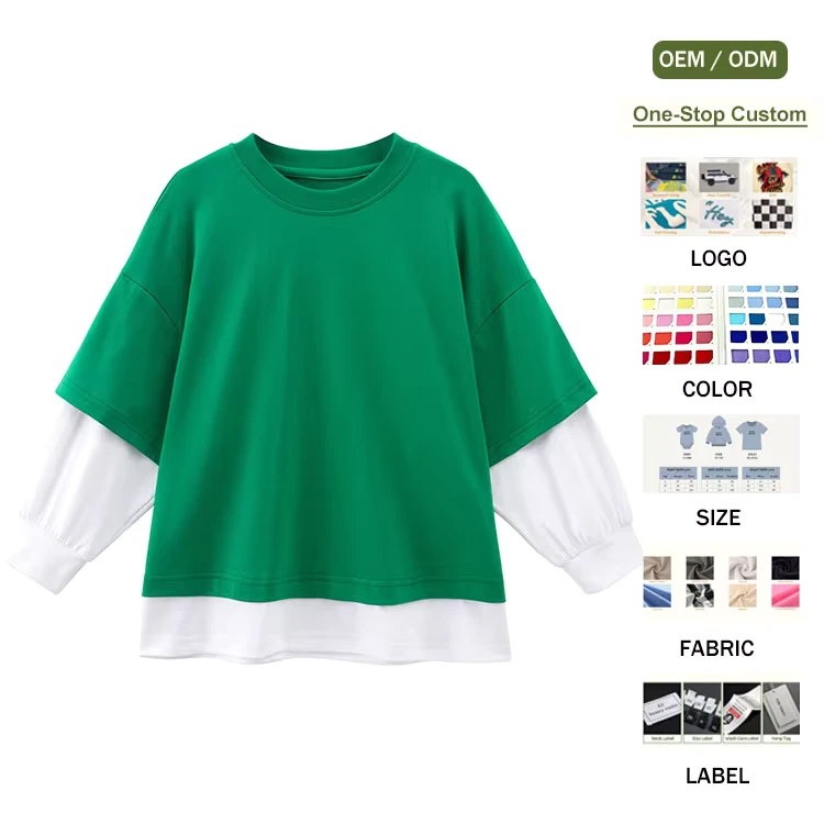 CHINEE-Custom-Embroidered-Kids-Oversized-Layered-O-neck-T-shirt-Toddler-Baby-Boys-Baggy-Color-Block-Drop-Shoulder-Long-Sleeve-Tee-Tops