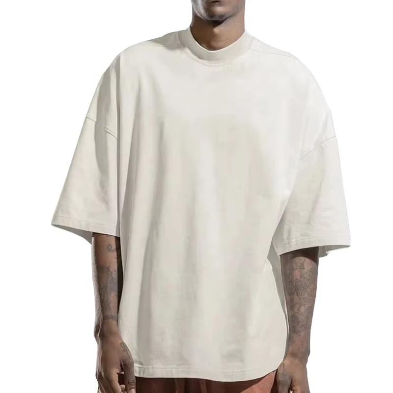 CHINEE-Custom-Graphic-Oversized-T-Shirt-for-Plus-Size-Men-High-Quality-100-Cotton-Jersey-Streetwear-Drop-Shoulder-with-Solid-Print