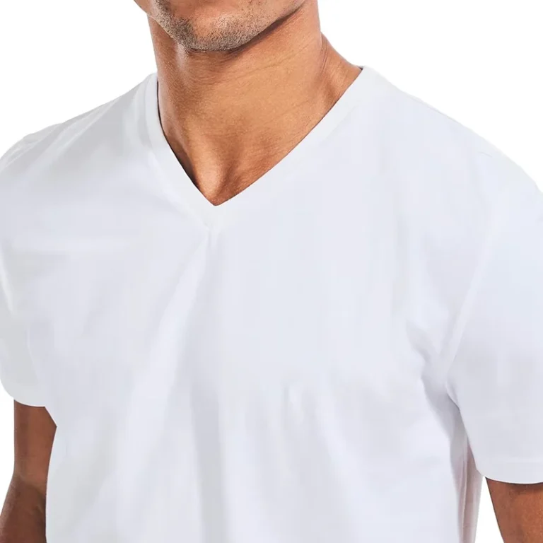 CHINEE-Custom-High-Quality-Quick-Dry-V-Neck-T-Shirts-for-Men-100-White-for-Cotton-Solid-Pattern-Blank-Printed-T-shirt
