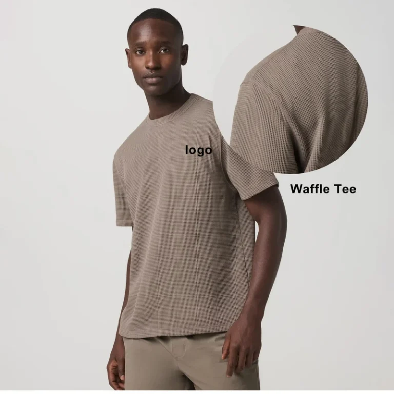 CHINEE-Custom-Honeycomb-Tech-Waffle-Knit-Recycled-Polyester-Short-Sleeve-Lightweight-Relaxed-Fit-Breathable-Tee-Tops-T-Shirts-Custom