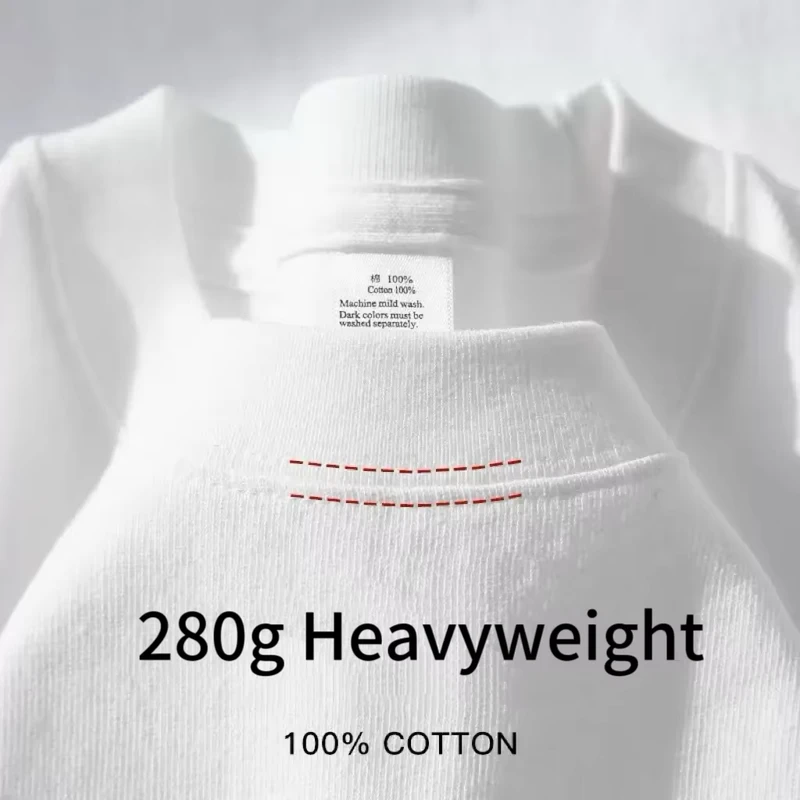 CHINEE-Custom-Logo-280G-Heavyweight-Mens-T-shirts-100-Cotton-T-shirt-For-Men-Cotton-Oversized-Loose-Blank-T-shirt-Pour-Homme