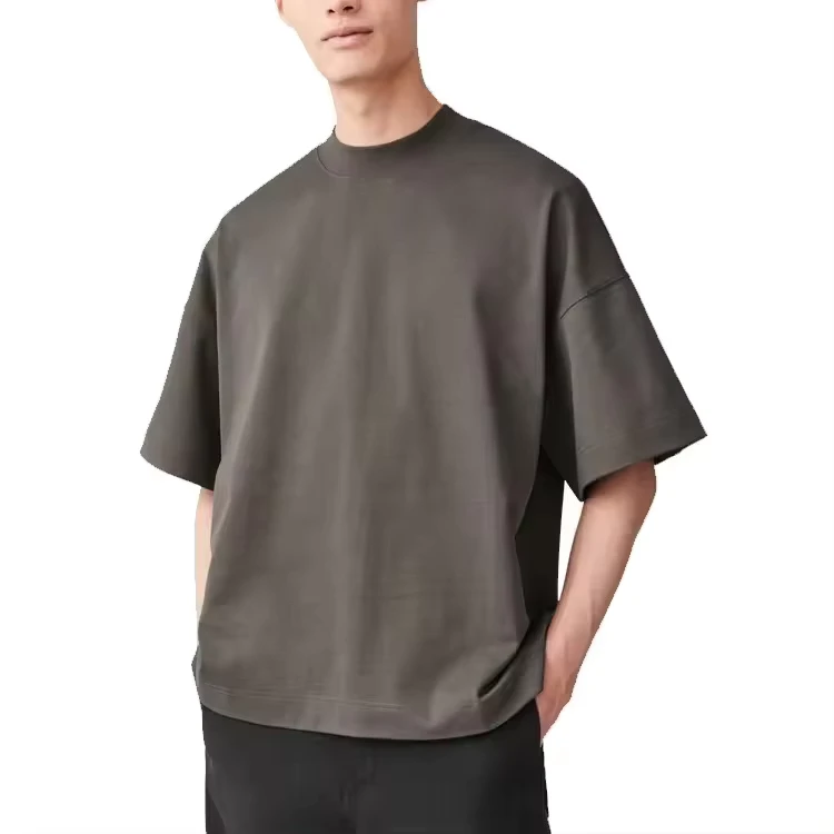 CHINEE-Custom-Logo-350-Gsm-100-Cotton-Short-Sleeve-Tshirts-Heavy-Oversized-Plain-T-Shirt-Blank-Boxy-Fit-T-Shirts-for-Men