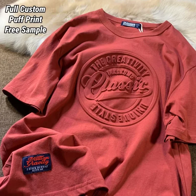 CHINEE-Custom-Logo-Embossed-Streetwear-100-Cotton-Knitted-Oversized-S-5XL-Branded-Tee-3D-Puff-Printing-Retro-Chic-Tshirt-for-Men