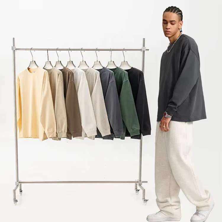 CHINEE-Custom-Logo-Long-Sleeve-T-Shirt-Oversized-T-Shirt-Made-of-100-High-Quality-Cotton-Blank-Fitted-Long-Sleeve-T-Shirt-for-Men