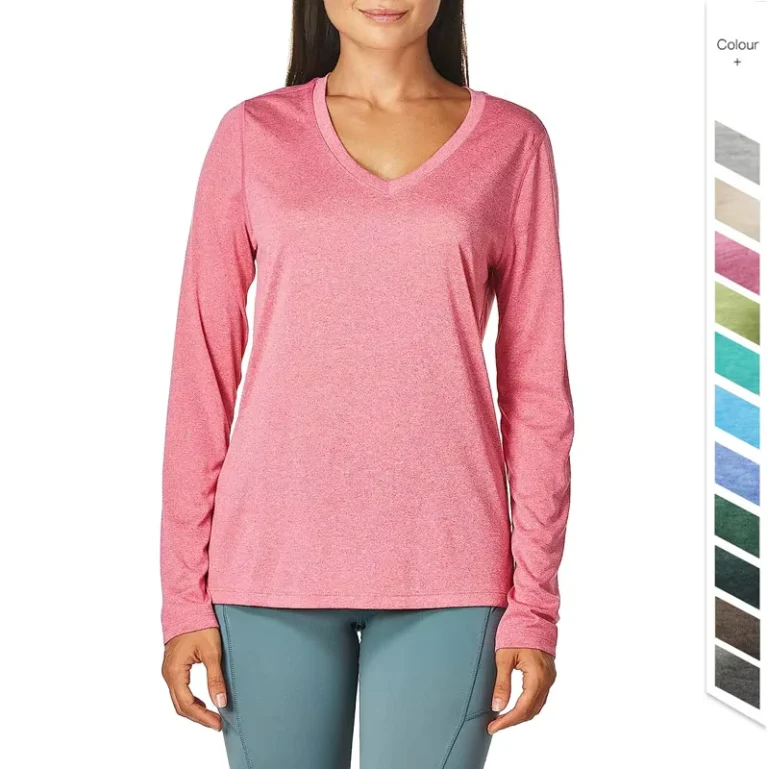 CHINEE-Custom-Logo-Sport-Womens-Cool-DRI-Performance-Long-Sleeve-V-Neck-T-Shirt