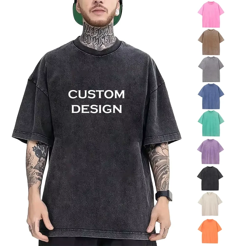CHINEE-Custom-Logo-Tee-Vintage-Blank-Plain-Drop-Shoulder-Tshirt-Cotton-Stone-Washed-T-shirt-Printing-Men-Acid-Washed-T-Shirt