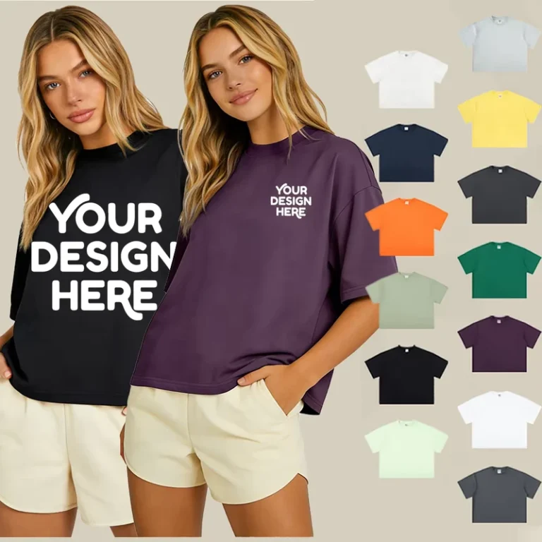 CHINEE-Custom-Logo-UPF-50-Anti-UV-Fabric-Mens-210G-Short-Sleeve-T-Shirt-Boxy-Fit-American-Vintage-Youth-Women-Cropped-Tee