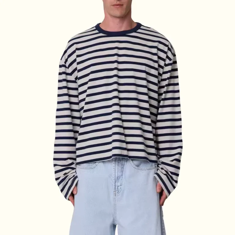 CHINEE-Custom-Long-Sleeve-Men-T-Shirts-Striped-Oversize-Loose-Tee-Soft-Cotton-Men-Causal-T-Shirts