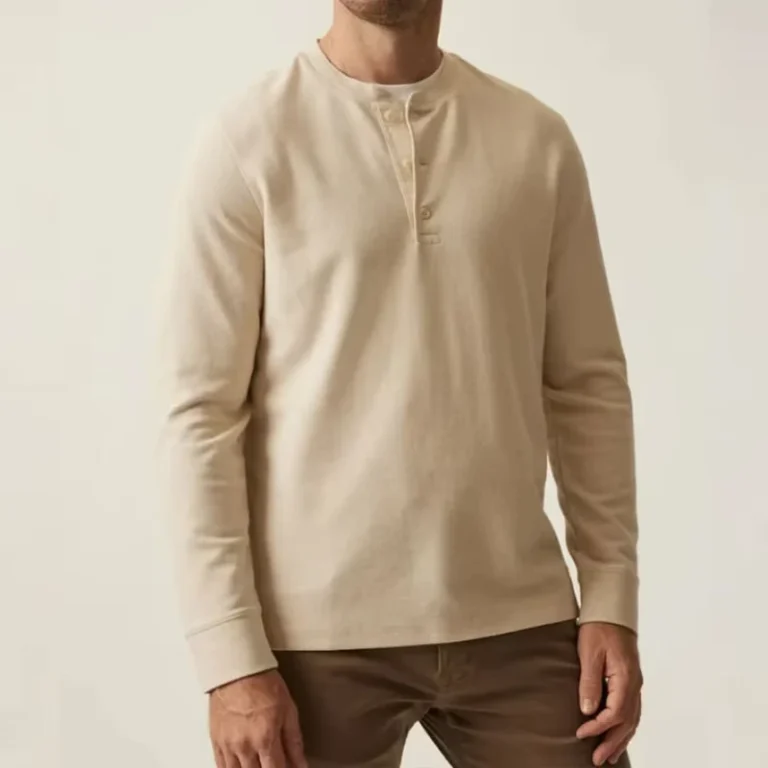 CHINEE-Custom-Long-Sleeve-Mens-T-Shirt-Breathable-Cotton-Blank-High-Quality-Long-Sleeve-Henley-Neck-T-Shirt