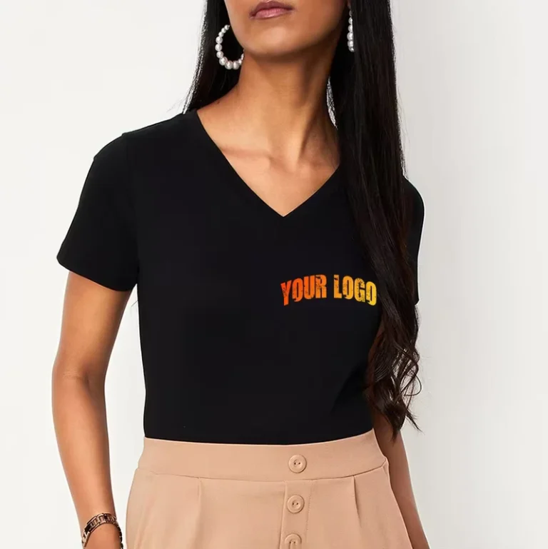 CHINEE-Custom-Made-Women-Summer-V-neck-Short-Sleeve-T-shirt-Fashion-Lady-Tops-Knitwear-Solid-Color-Casual-T-shirt