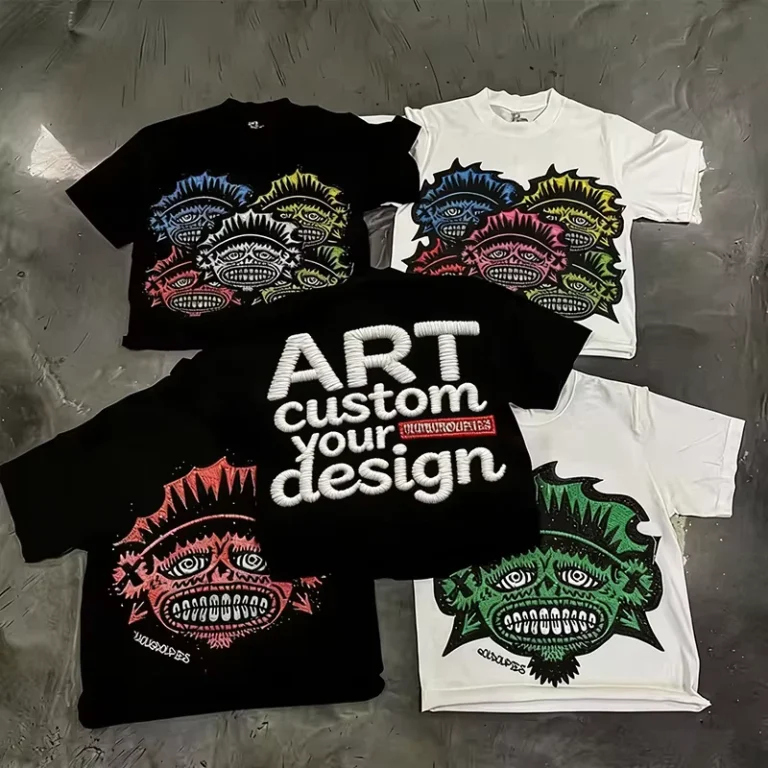 CHINEE-Custom-Manufacturers-Premium-Cotton-Artistic-Graphic-DTG-Print-Streetwear-Tee-Oversized-Heavyweight-Cartoon-Graffiti-Men-T-Shirt