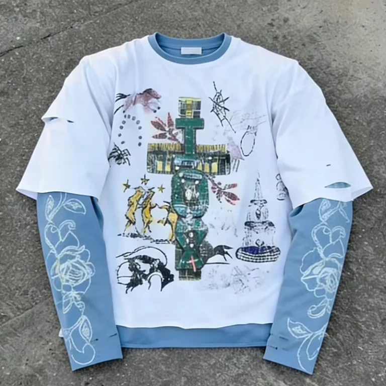 CHINEE-Custom-Mens-DTG-Print-Double-Layer-Long-Sleeve-Tee-250-Gsm-100-Cotton-Tshirt-Embroidered-T-Shirt-for-Men-Manufacturer
