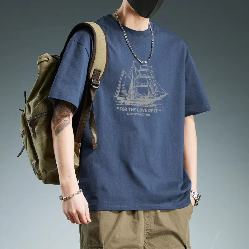 CHINEE-Custom-Mens-Hip-Hop-Crew-Neck-T-Shirt-100-Cotton-Anti-Wrinkle-Solid-Pattern-200-Grams-Fabric-Plain-Dyed-Streetwear