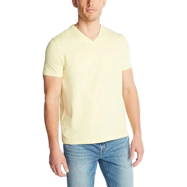 CHINEE-Custom-Mens-V-Neck-T-Shirt-Plain-Short-Sleeve-Casual-Cotton-Style-Summer-Fashion-Tee