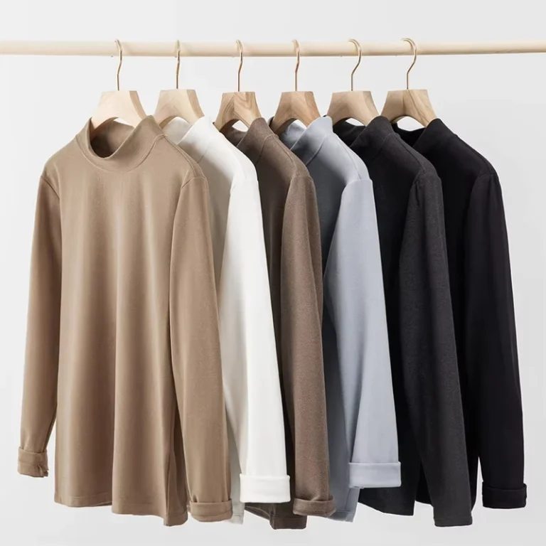 CHINEE-Custom-Menswear-Heavy-Weight-Plain-T-shirt-Half-High-Collar-Long-Sleeve-Polyester-Spandex-T-Shirt-Customized-Mens-Warm-Shirt