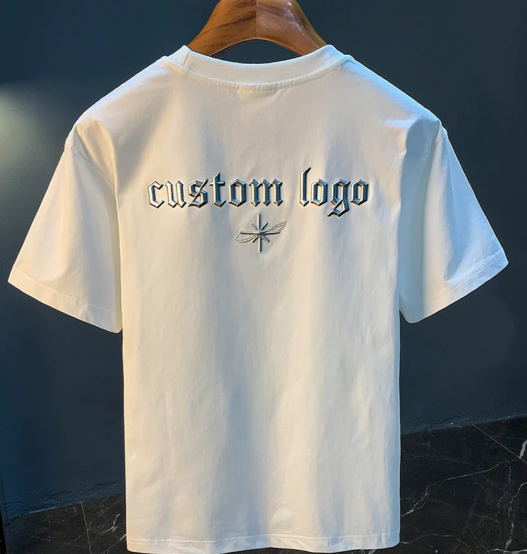 CHINEE-Custom-Minimalist-Drop-Shoulder-Unique-Logo-Embroidery-T-Shirt-Durable-Embroidery-Cotton-T-Shirt-Quality-3D-Embroidery-T-Shirt