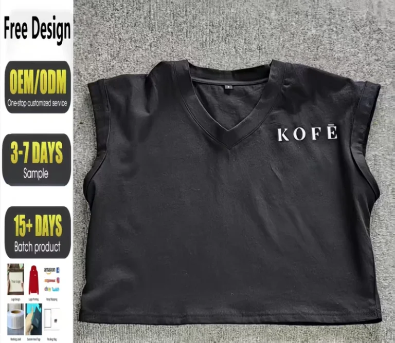 CHINEE-Custom-Oversized-T-shirt-Sleeveless-V-neck-Sports-T-shirt-Black-Pure-Cotton-Screen-Print-T-shirt-for-Man