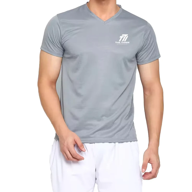 CHINEE-Custom-Plain-V-Neck-Mens-T-Shirts-100-Cotton-Breathable-Comfortable-High-Quality-Loose-Fit