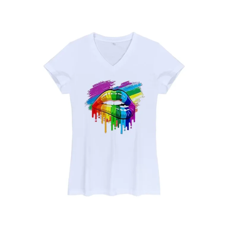 CHINEE-Custom-Plain-V-neck-Casual-Soft-Women-T-shirt
