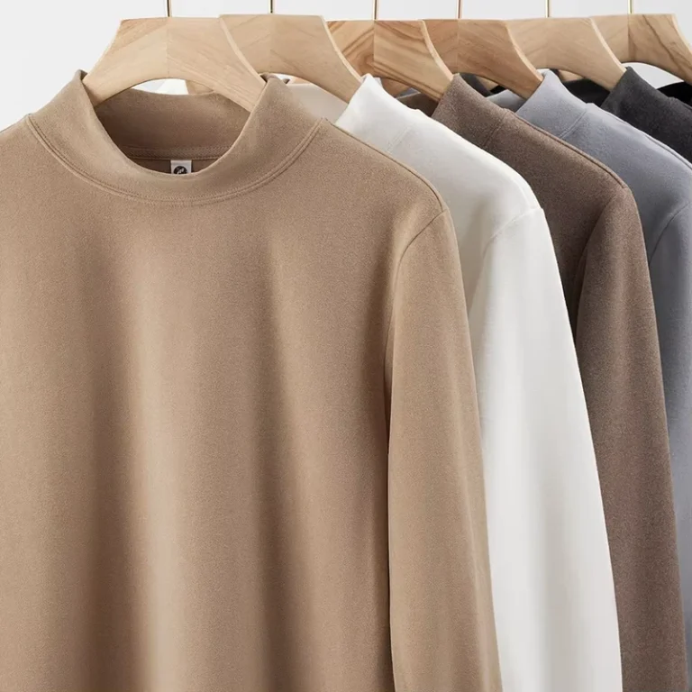 CHINEE-Custom-Polyester-Spandex-Heavy-T-shirt-Thermal-Long-Sleeved-Shirt-for-Men-Screen-DTG-Print-Long-Sleeve-Half-High-Collar-T-Shirt
