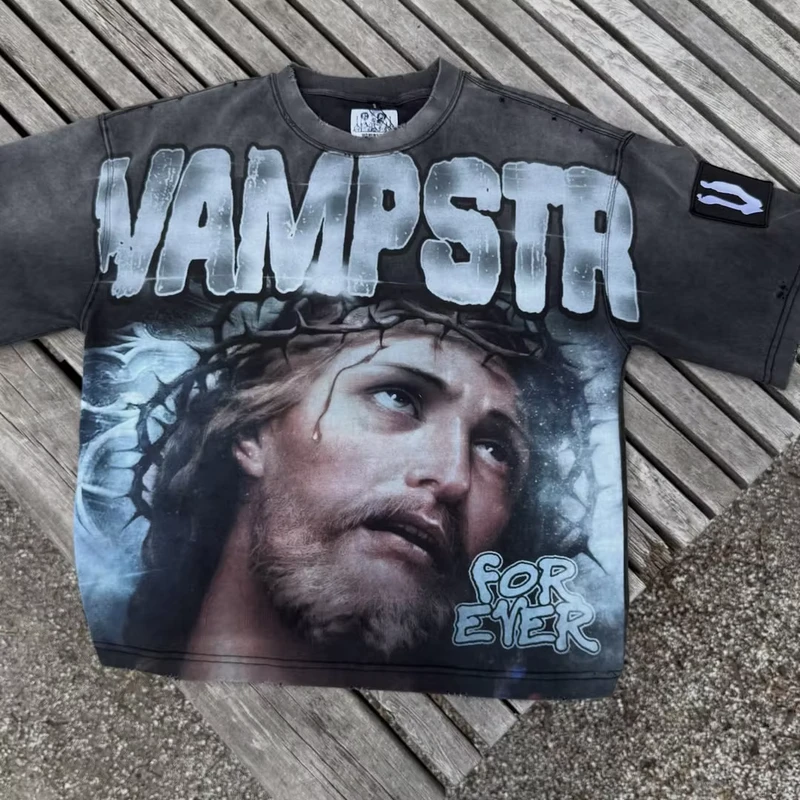 CHINEE-Custom-Premium-Oversized-Boxy-Fit-300GSM-Heavy-Cotton-Acid-Wash-Distressed-Graphic-Rhinestone-T-Shirt-Streetwear-Tee