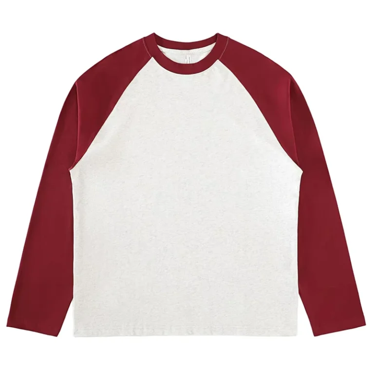 CHINEE-Custom-Printed-Logo-100-Cotton-Long-Raglan-T-Shirt-Color-Block-Long-Sleeve-College-Style-Casual