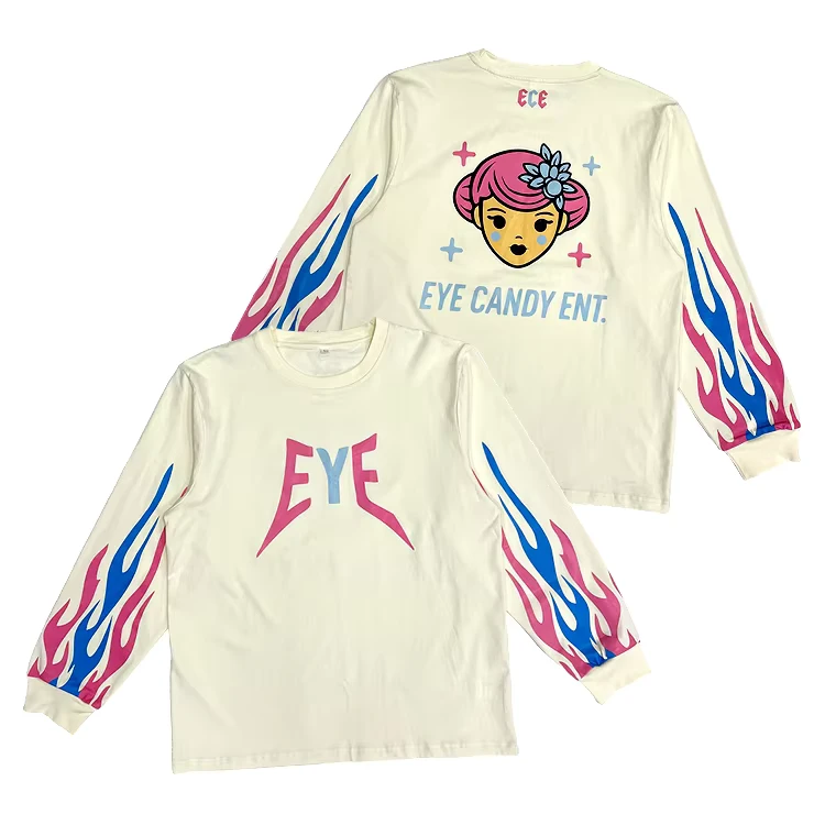 CHINEE-Custom-Printing-T-shirt-Heavyweight-100-Cotton-Retro-Loose-Casual-Long-Sleeve-Painting-Oversized-T-Shirt