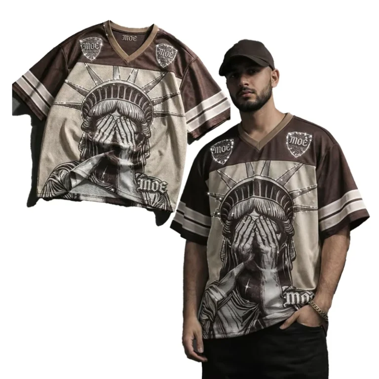 CHINEE-Custom-Rhinestone-Mesh-Jersey-Oversized-Men-Streetwear-Sublimation-Print-V-Neck-Sports-Shirt-American-Football-Jersey