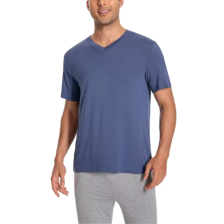 CHINEE-Custom-Short-Sleeve-V-Neck-Solid-Knitted-Blank-Lightweight-Sports-Bamboo-T-Shirt-Breathable-Quick-Dry-Fashion-Mens-1
