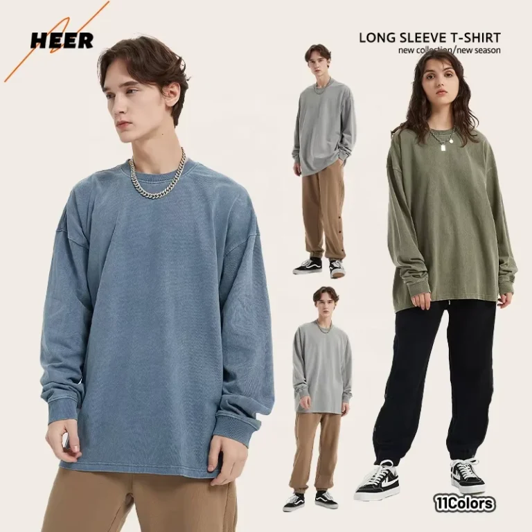 CHINEE-Custom-Silk-Screen-Print-Blank-Heavyweight-100-Cotton-Washed-Oversize-Long-Sleeve-T-shirts-for-Men