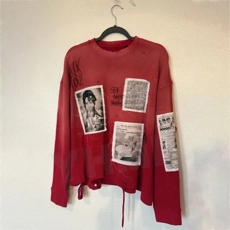 CHINEE-Custom-Streetwear-Round-Neck-Embroidery-Print-Crop-Top-Waffle-Knit-Thermal-Distressed-Acid-Wash-T-shirt-Long-Sleeve-T-Shirt-Men