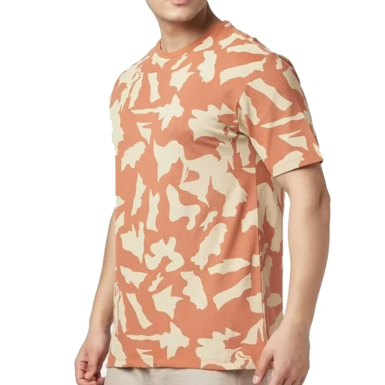 CHINEE-Custom-Sublimation-Printed-Mens-T-Shirts-Easy-Wash-Slim-Fit-with-Solid-Pattern-Design