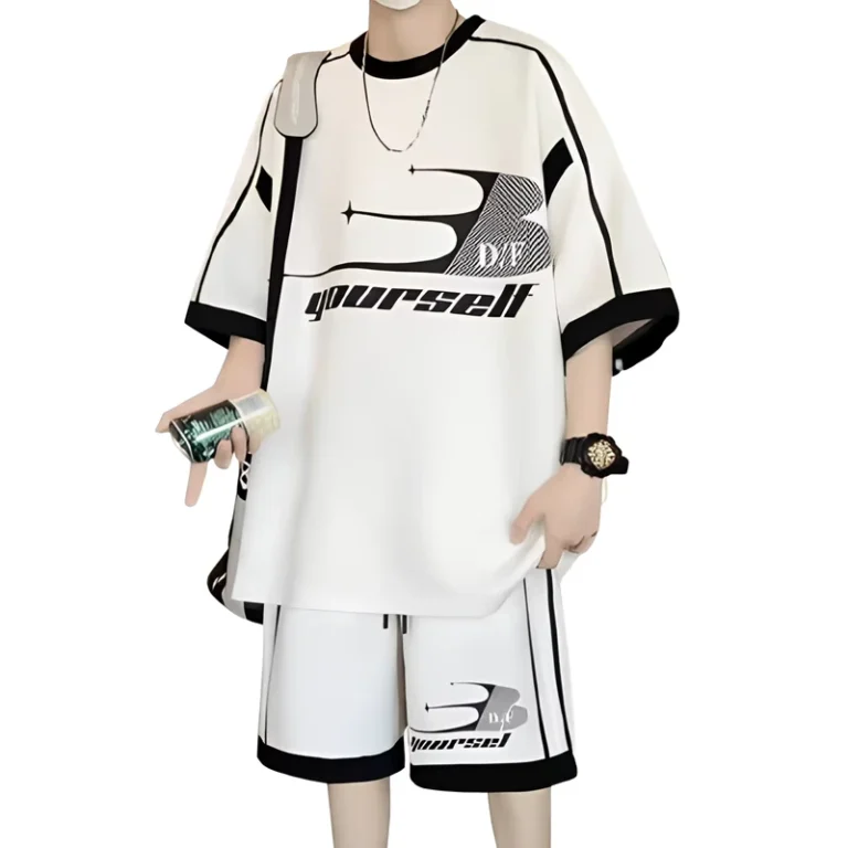CHINEE-Custom-Summer-Mens-Fashion-Trend-Short-Sleeved-Knitted-Breathable-Casual-Versatile-Shorts-T-Shirt-Two-Piece