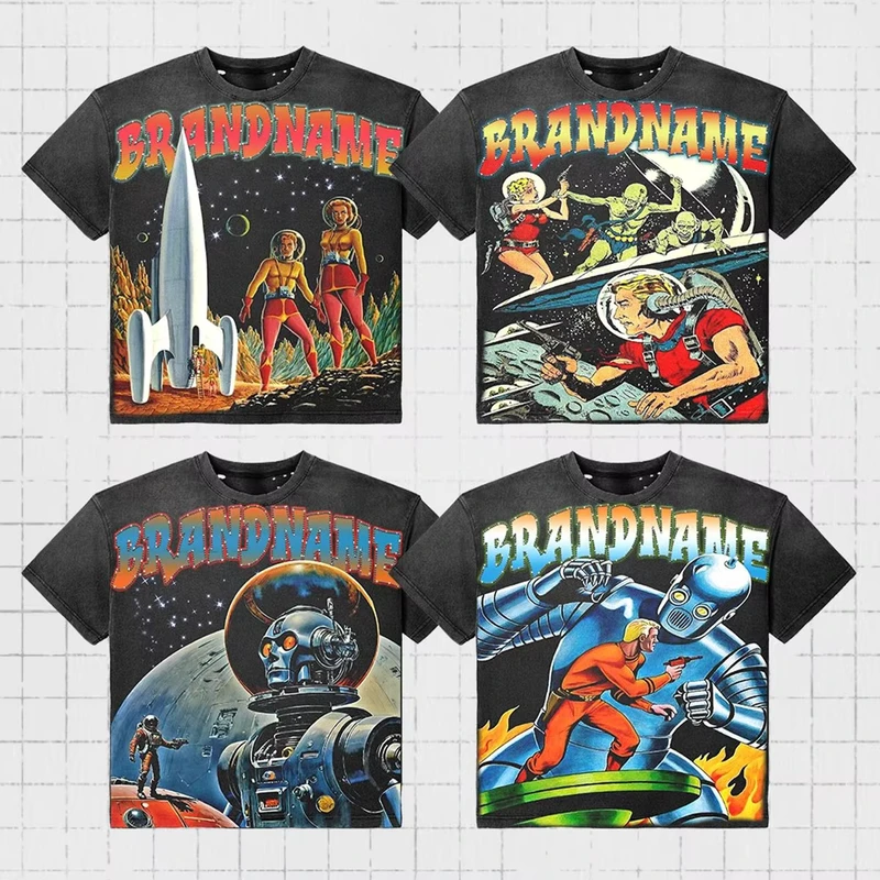 CHINEE-Custom-T-Shirt-Mens-Rhinestone-TShirts-Oversized-Cotton-Heavyweight-Graphic-Tee-Acid-Washed-Cropped-T-Shirt-Unisex