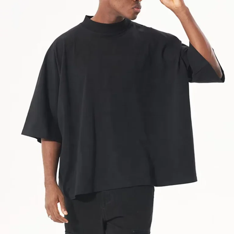 CHINEE-Custom-Tshirt-T-shirt-100-Short-Sleeve-Cotton-Blank-Round-Neck-Oversize-Boxy-t-Shirt-Men-Plain-Black-T-shirt
