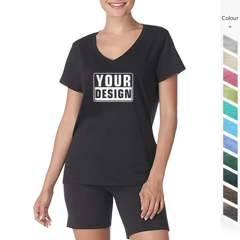 CHINEE-Custom-US-Size-Soft-Heather-Tri-Blend-Fabric-Design-Screen-Print-OEM-Logo-Gym-Womens-Lady-Short-Sleeve-V-Neck-Graphic-T-Shirt