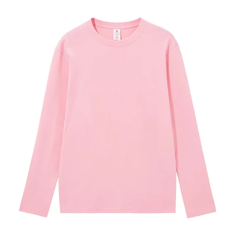 CHINEE-Custom-Unisex-Casual-Fashion-100-Cotton-Crew-Neck-Solid-Color-Pullover-Long-Sleeve-T-shirt-for-Women