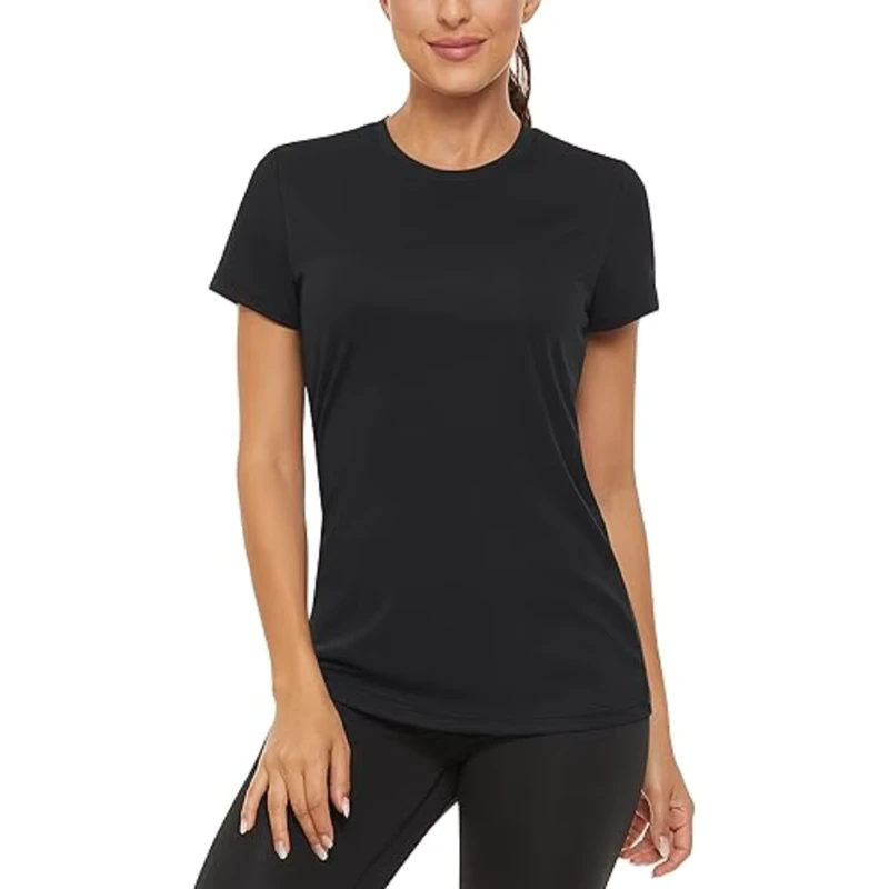CHINEE-Custom-Womens-Black-Crew-Neck-Athletic-T-Shirt-Quick-Dry-Breathable-Fitness-Training-Gym-Running-Tee
