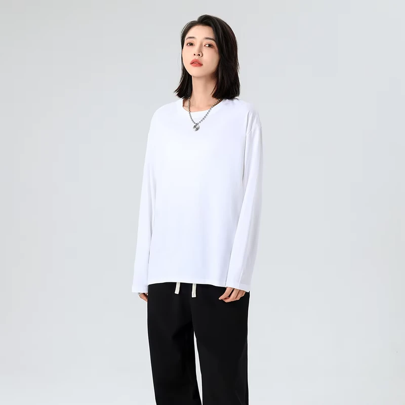 CHINEE-Customizable-Mens-Long-Sleeve-Crewneck-T-Shirt-Heavy-Weight-Knitted-Fabric-Spring-Autumn-Color-Comfortable-O-Neck-Style