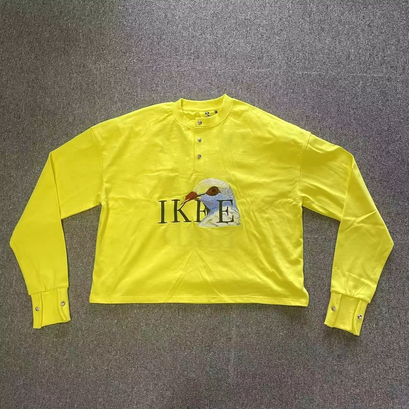 CHINEE-Customizable-logo-Oversized-t-Shirt-Heavy-Weight-Cotton-Long-Sleeve-Solid-T-shirt-Layer-Shirt-Long-sleeved-with-Buttons