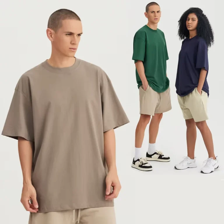 CHINEE-Customized-100-Cotton-Mens-T-Shirt-Oversized-Loose-Fit-240gsm-Round-Neck-Retro-Street-DTG-Print-T-Shirt