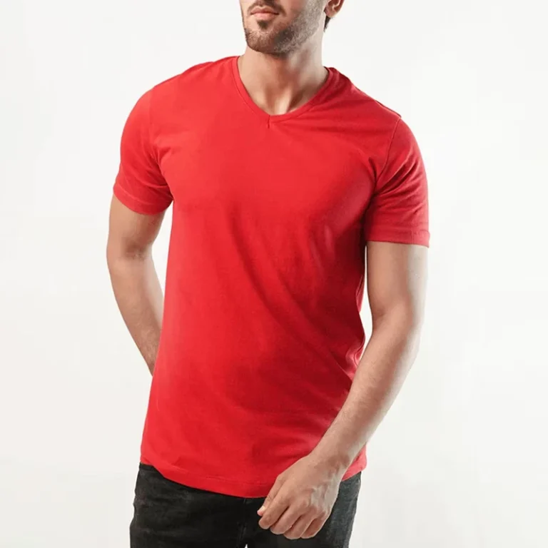 CHINEE-Customized-High-Quality-100-Cotton-T-Shirt-for-Men-Loose-Fit-Logo-OEM-Service-Short-Sleeve-V-Neck-Breathable-Mens-T-Shirts