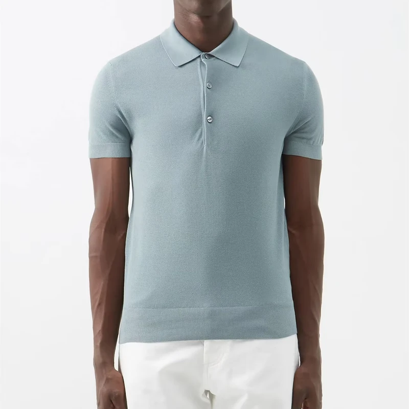 CHINEE-Customized-High-Quality-Silk-Cotton-Knitting-Fashion-Polo-T-Shirts-for-Men